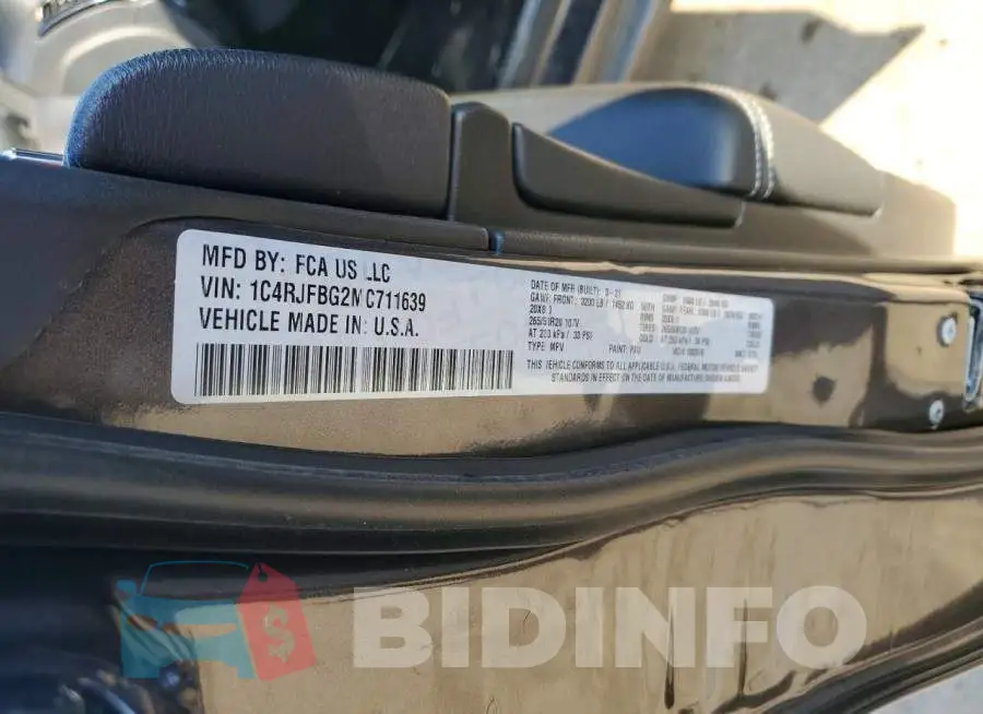1C4RJFBG2MC711639 Photo# 13