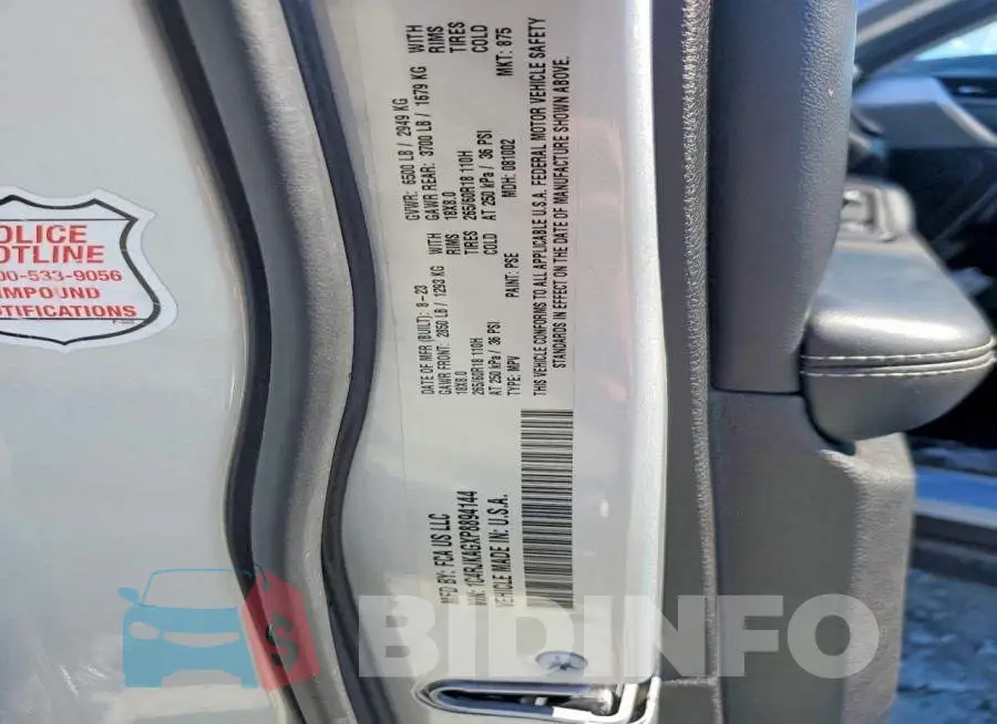 1C4RJKAGXP8894144 Photo# 13