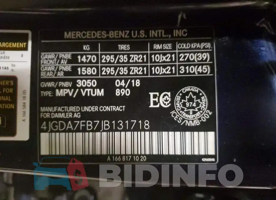 4JGDA7FB7JB131718 Photo# 12
