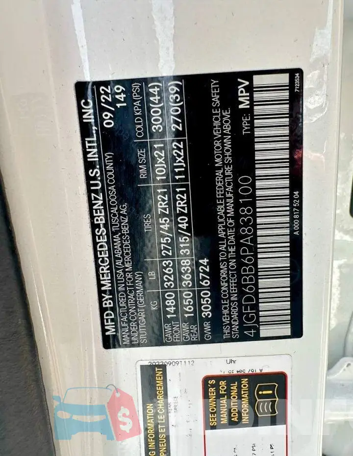 4JGFD6BB6PA838100 Photo# 10