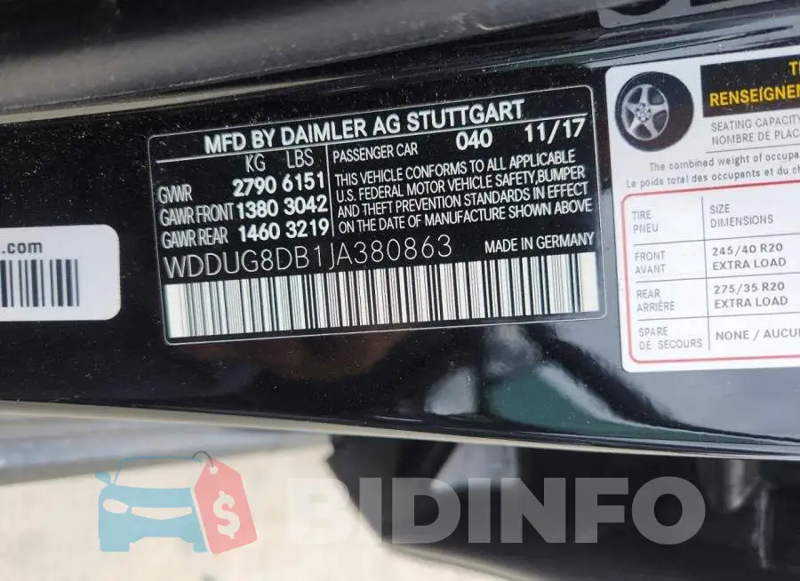 WDDUG8DB1JA380863 Photo# 12