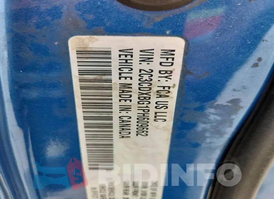 2C3CDXBG1PH609662 Photo# 12