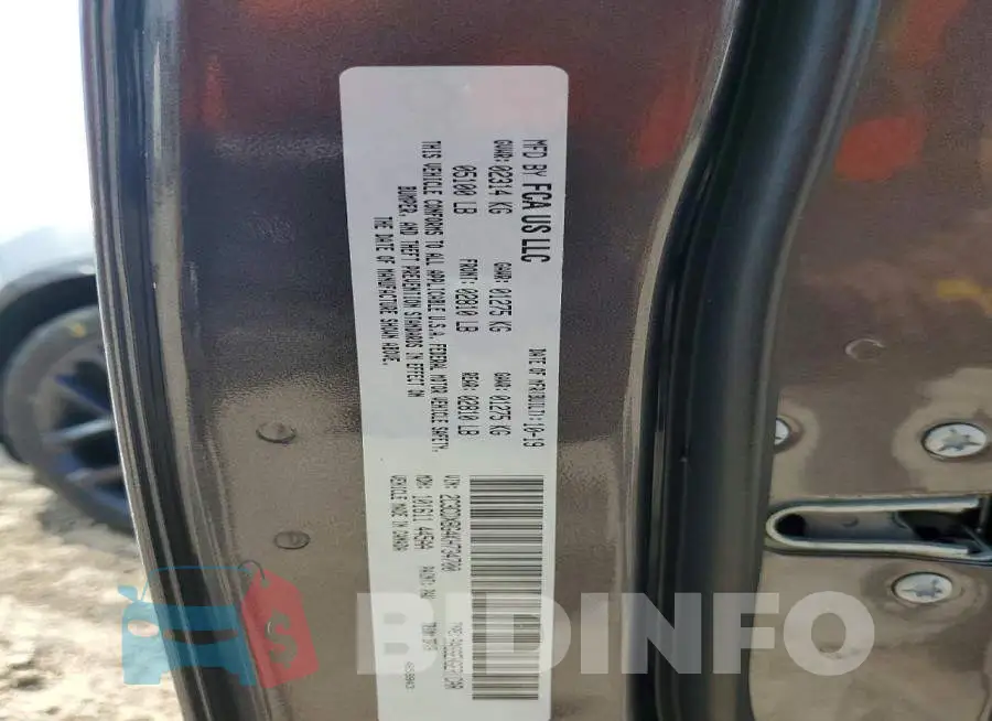 2C3CDXBG4KH734700 Photo# 12