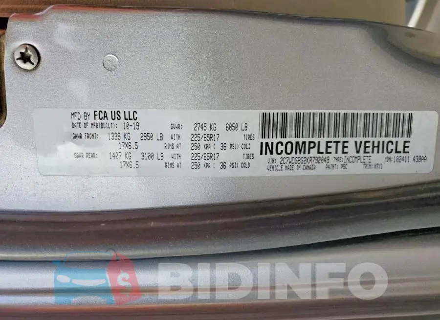 2C7WDGBG2KR792049 Photo# 13