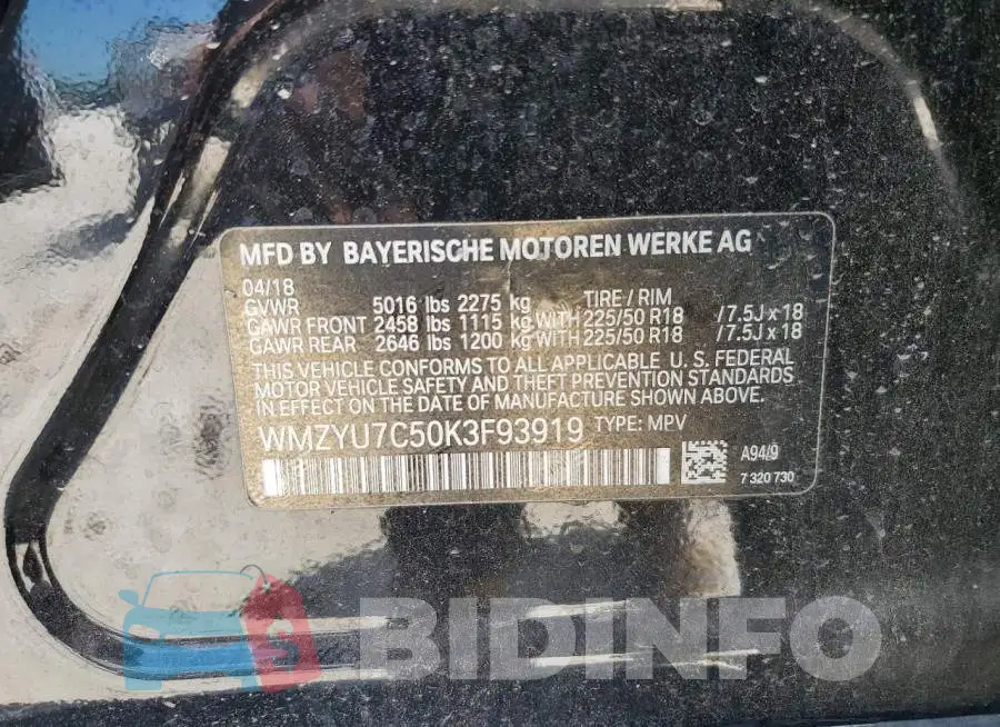 WMZYU7C50K3F93919 Photo# 13