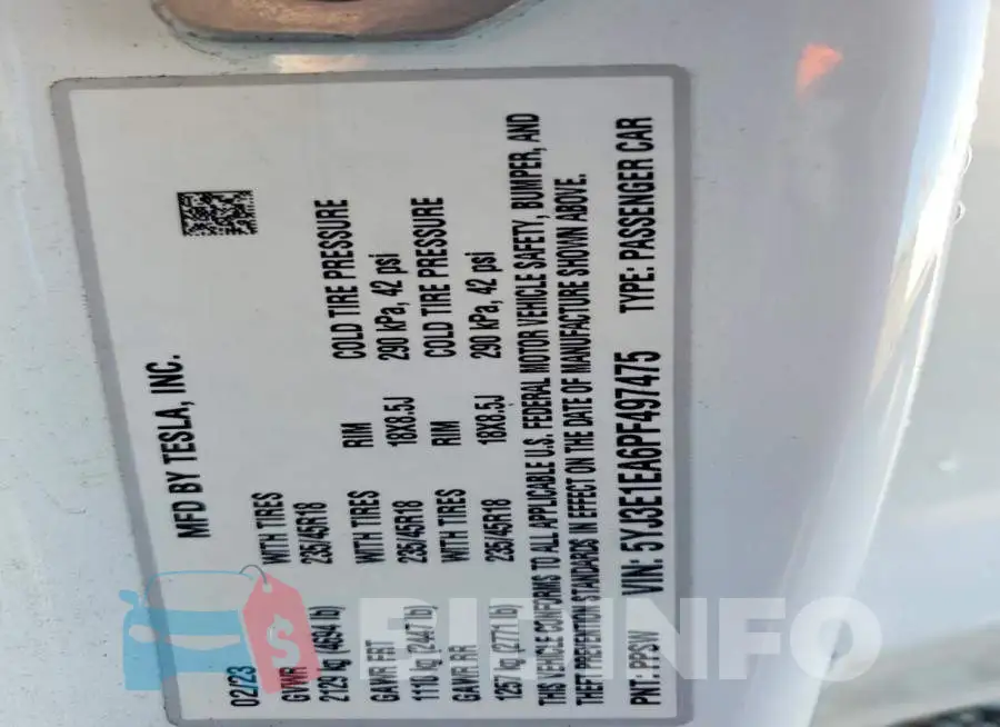 5YJ3E1EA6PF497475 Photo# 12