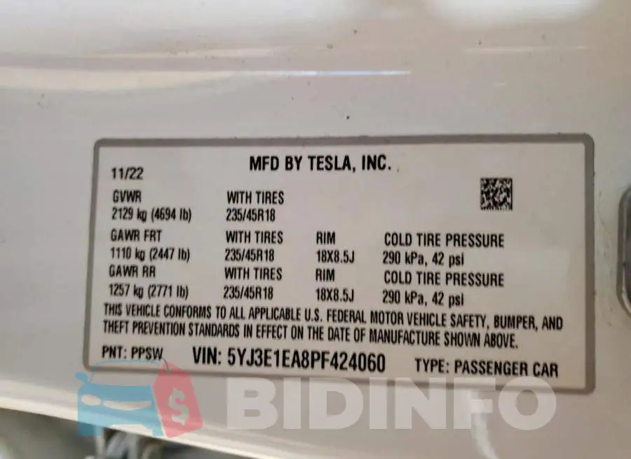 5YJ3E1EA8PF424060 Photo# 14