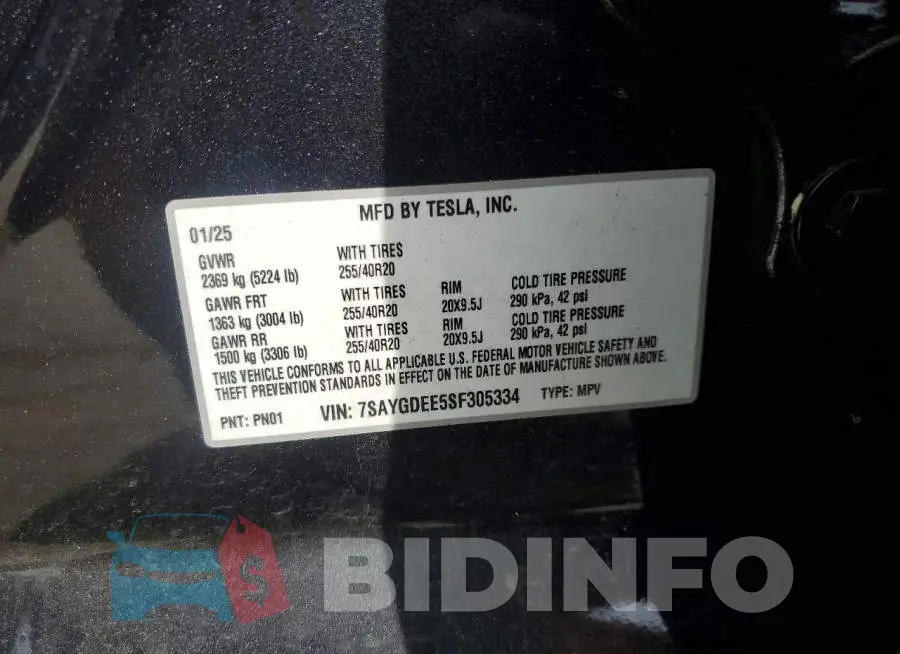 7SAYGDEE5SF305334 Photo# 13