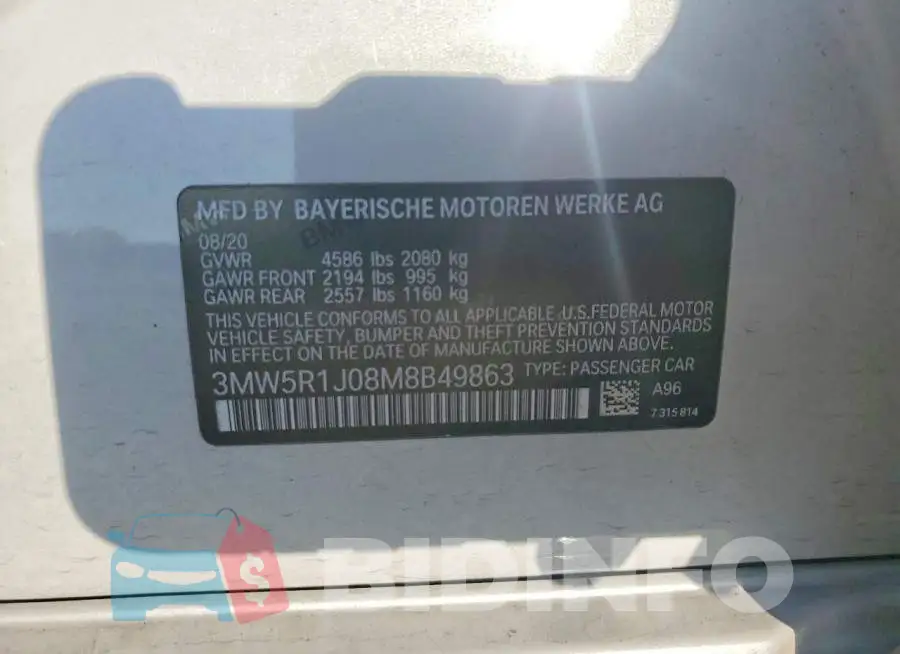 3MW5R1J08M8B49863 Photo# 12