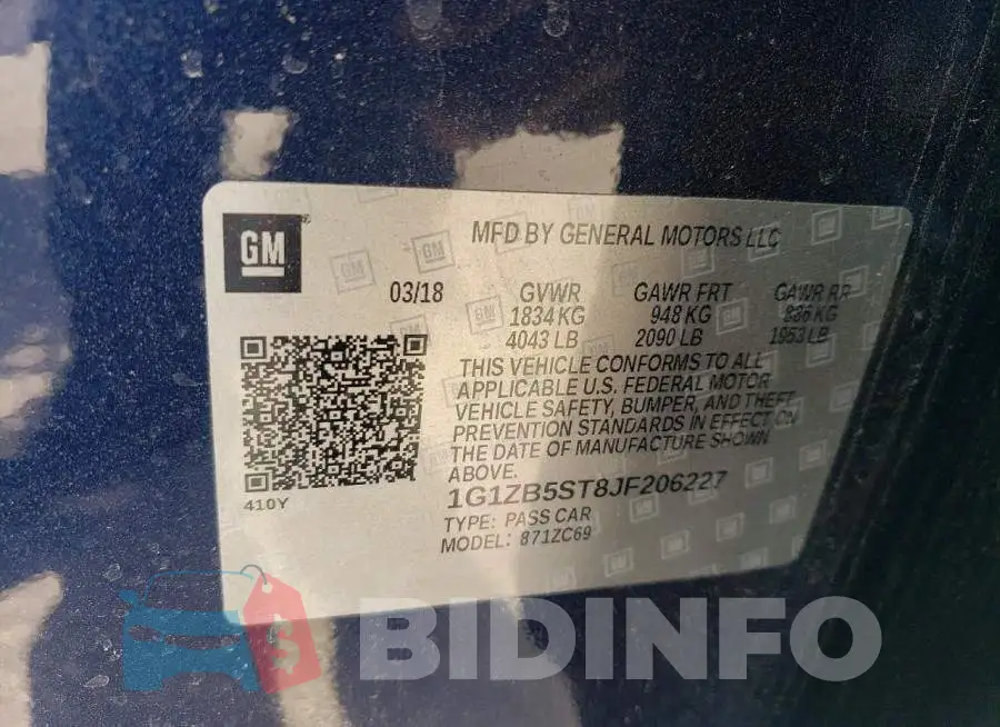 1G1ZB5ST8JF206227 Photo# 12