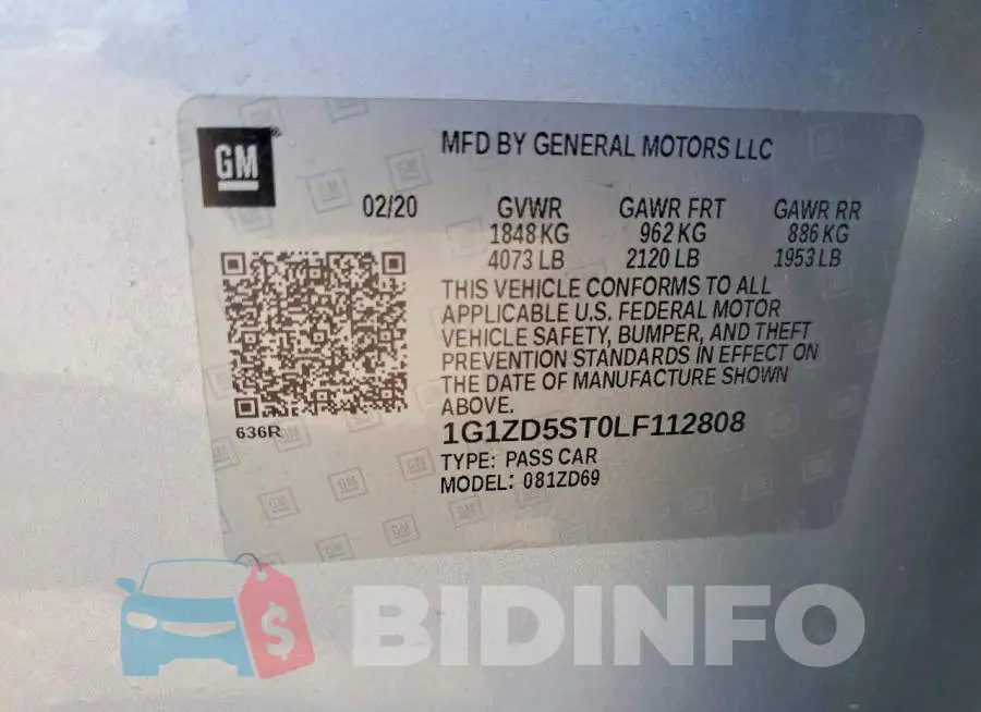 1G1ZD5ST0LF112808 Photo# 12