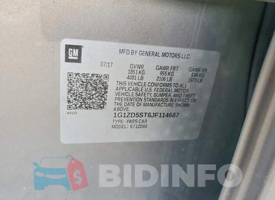 1G1ZD5ST6JF114687 Photo# 12