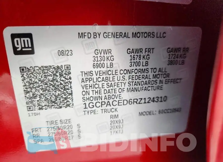 1GCPACED6RZ124310 Photo# 13