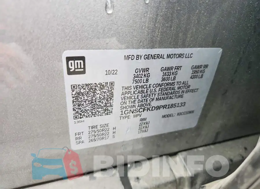 1GNSCFKD9PR185133 Photo# 13