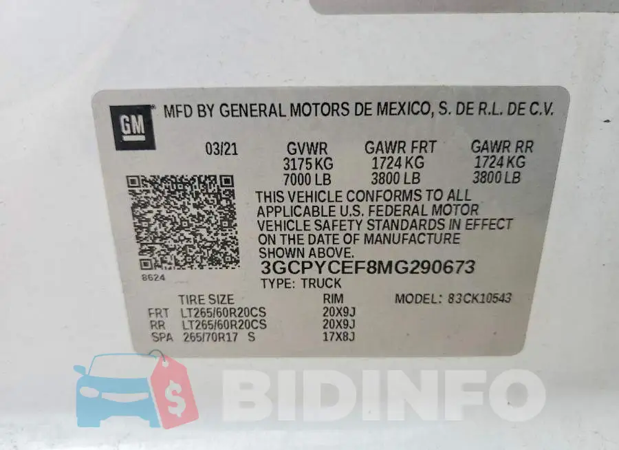 3GCPYCEF8MG290673 Photo# 12