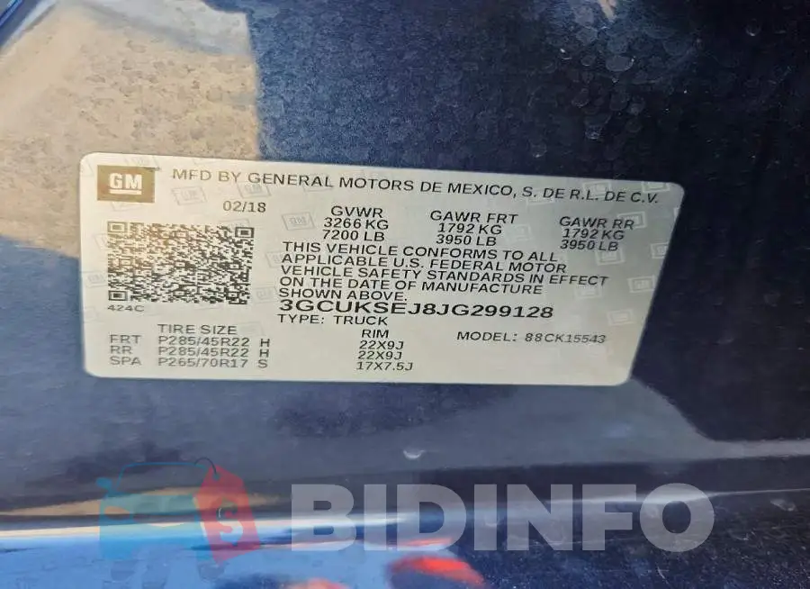 3GCUKSEJ8JG299128 Photo# 12