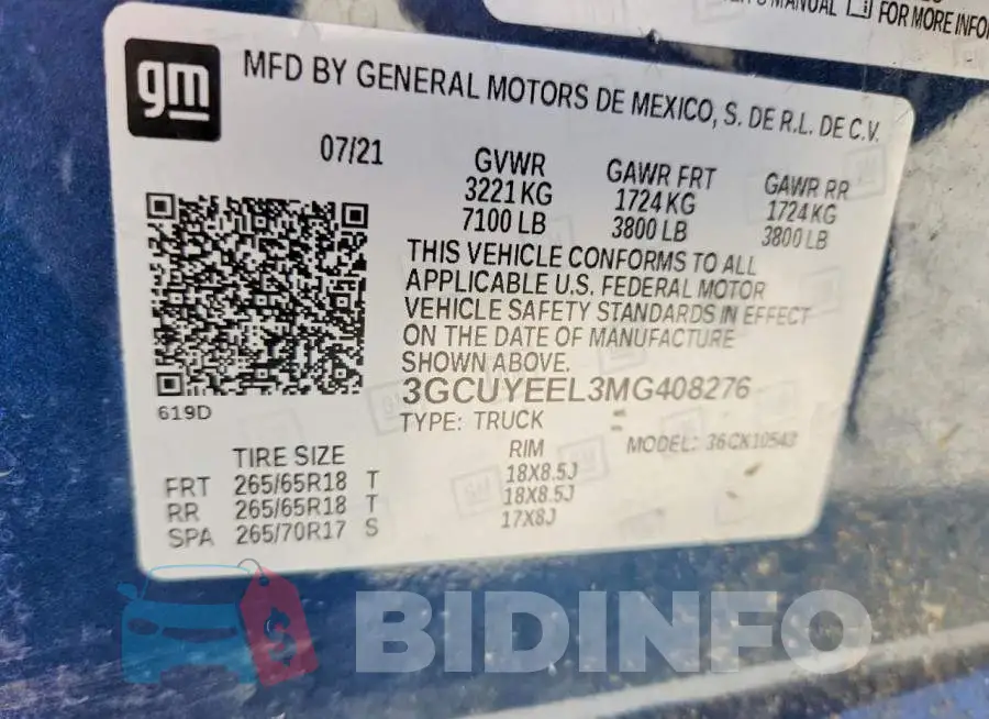 3GCUYEEL3MG408276 Photo# 13