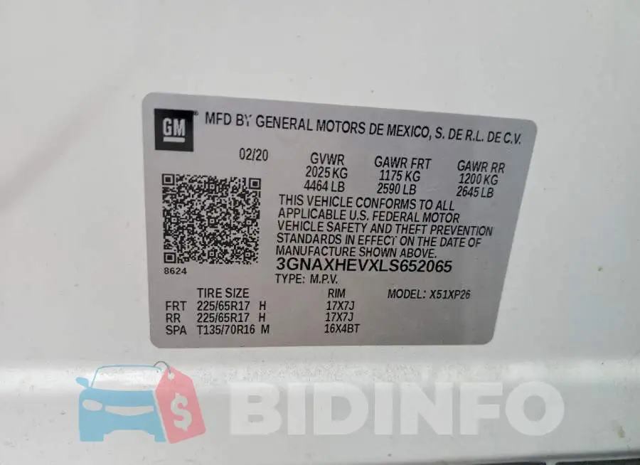 3GNAXHEVXLS652065 Photo# 13