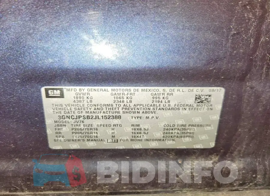 3GNCJPSB2JL152388 Photo# 13