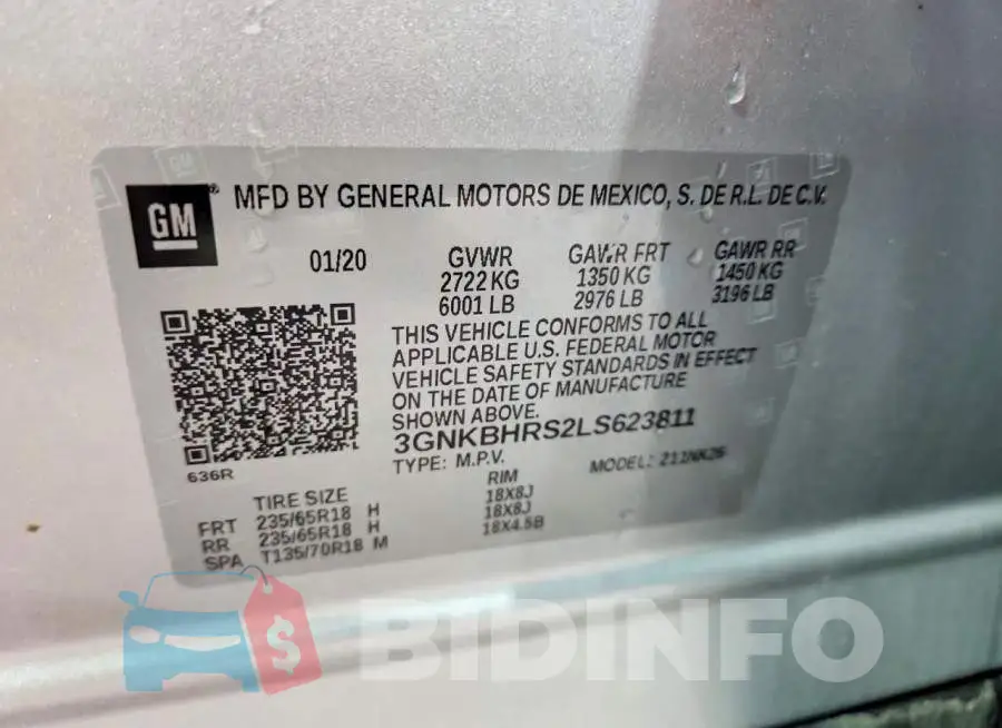 3GNKBHRS2LS623811 Photo# 13