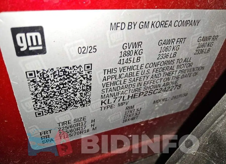 KL77LHEP2SC242278 Photo# 14