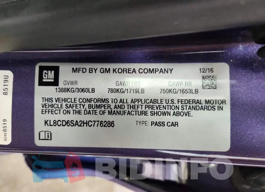 KL8CD6SA2HC776286 Photo# 12