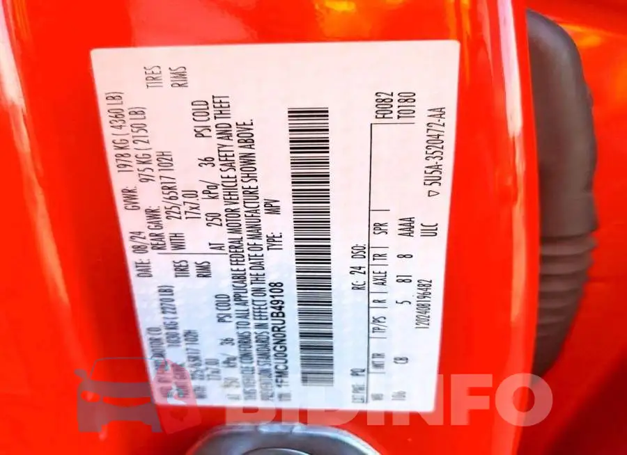 1FMCU0GN0RUB49108 Photo# 13