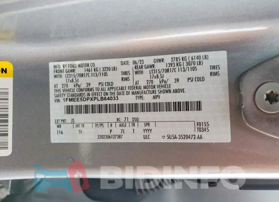 1FMEE5DPXPLB64033 Photo# 13