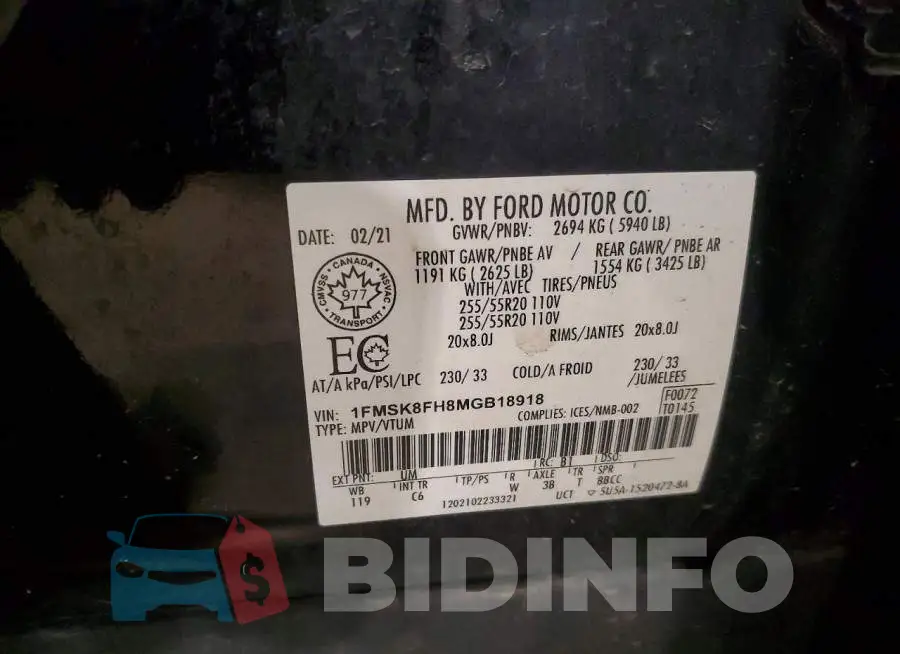 1FMSK8FH8MGB18918 Photo# 13