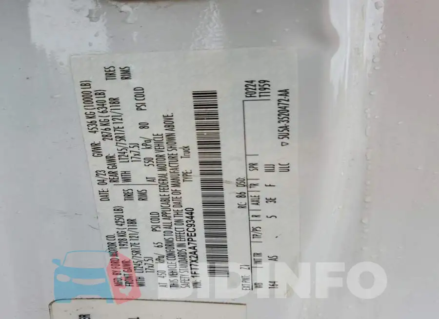 1FT7X2AA7PEC93440 Photo# 12