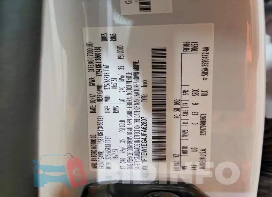 1FTEW1EG4JFA62807 Photo# 13