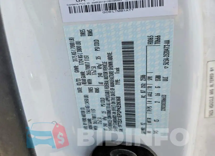 1FTEX1EP2PKE09368 Photo# 13