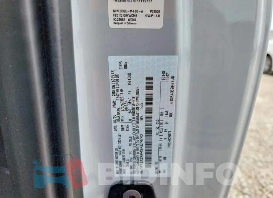 1FTEX2KP4SKE74743 Photo# 12