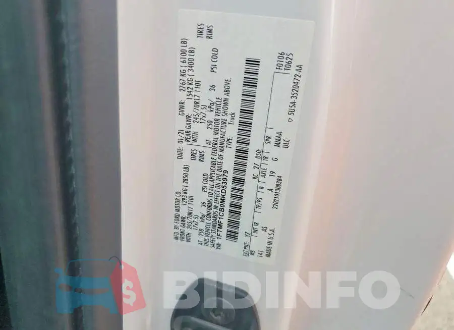 1FTMF1CB0MKD53979 Photo# 12