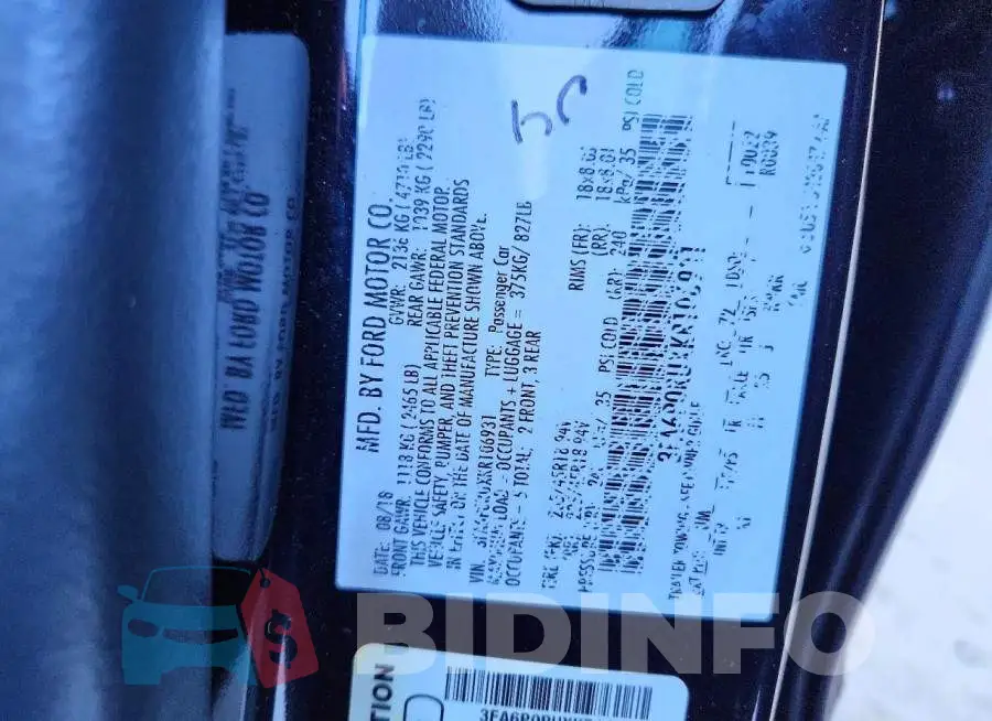 3FA6P0RUXKR106931 Photo# 12