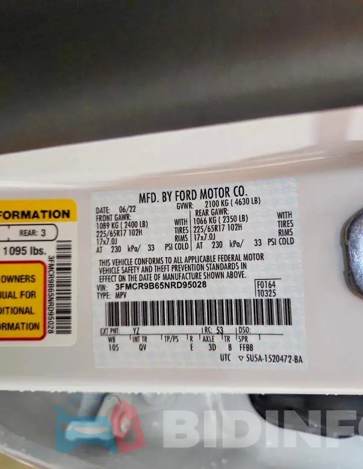 3FMCR9B65NRD95028 Photo# 12
