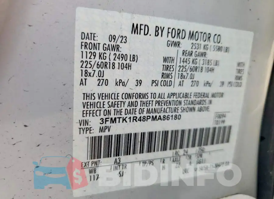 3FMTK1R48PMA86180 Photo# 13