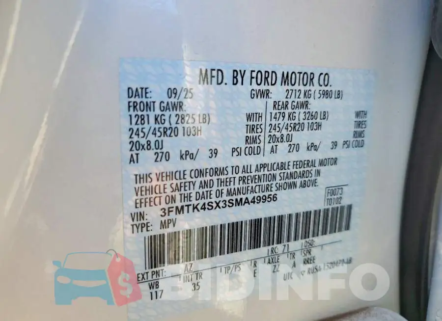 3FMTK4SX3SMA49956 Photo# 12