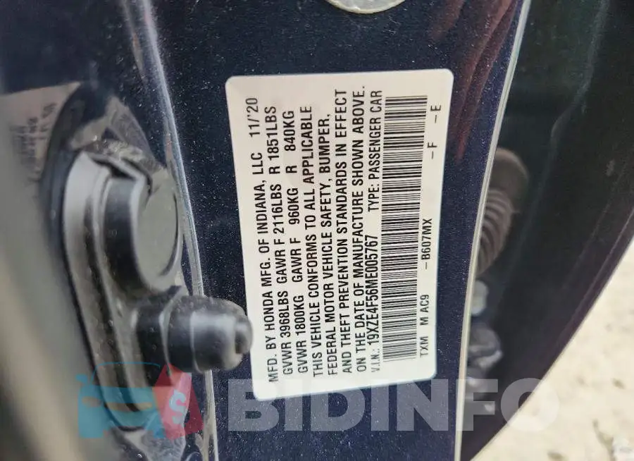 19XZE4F56ME005767 Photo# 13