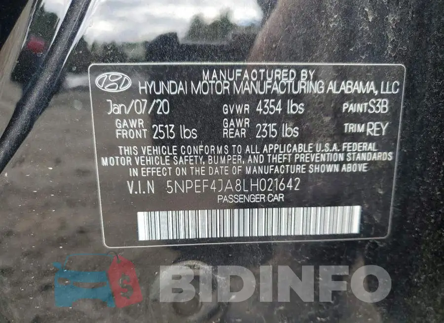 5NPEF4JA8LH021642 Photo# 13