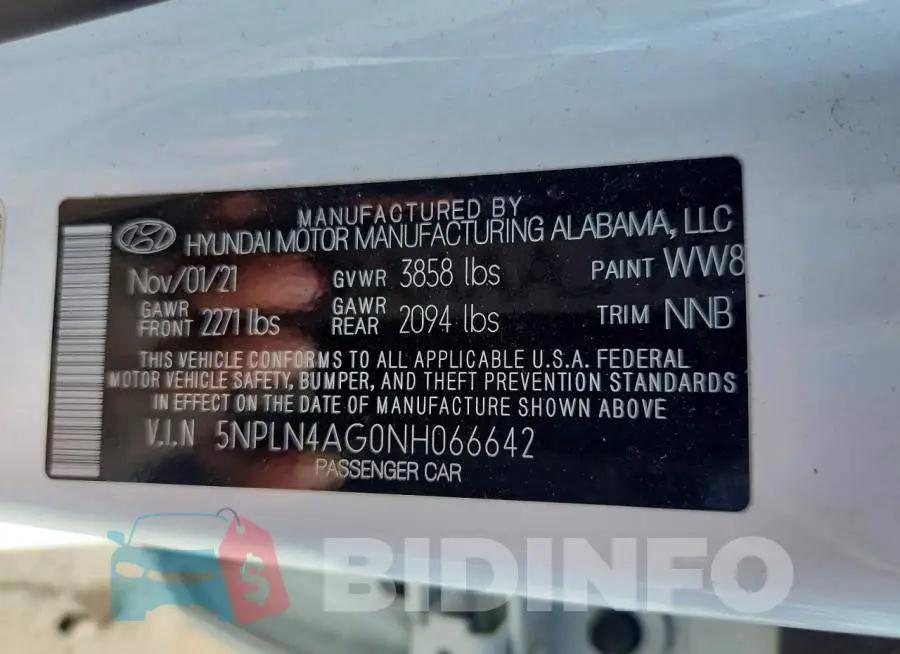 5NPLN4AG0NH066642 Photo# 13
