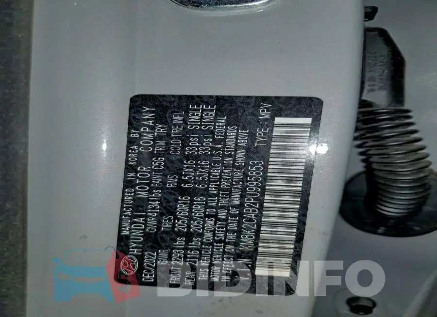 KM8K2CAB2PU995853 Photo# 13