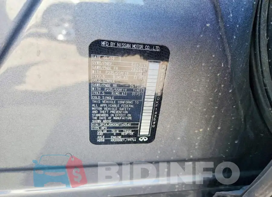 3PCAJ5M30KF143540 Photo# 13