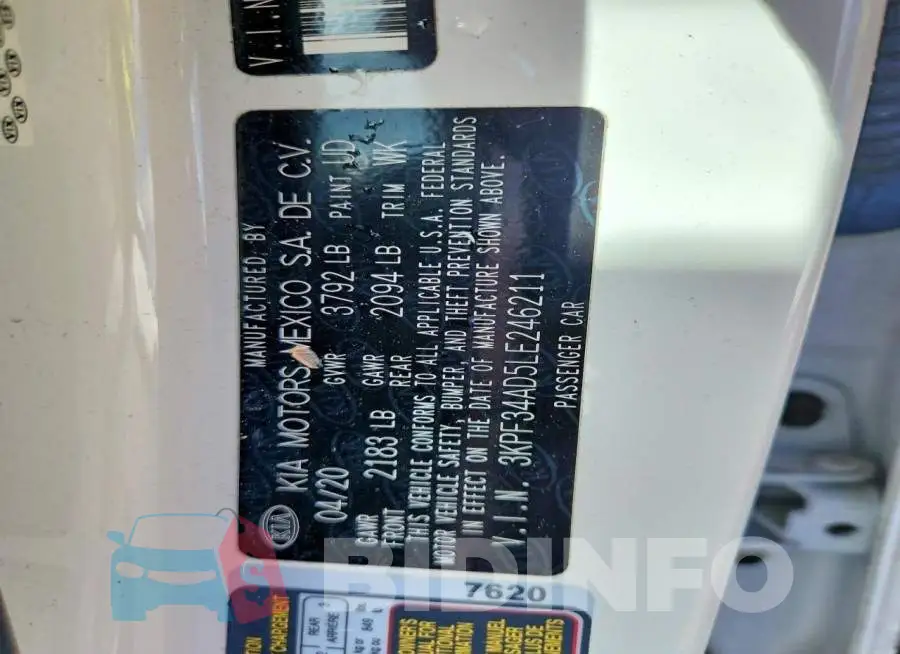 3KPF34AD5LE246211 Photo# 12