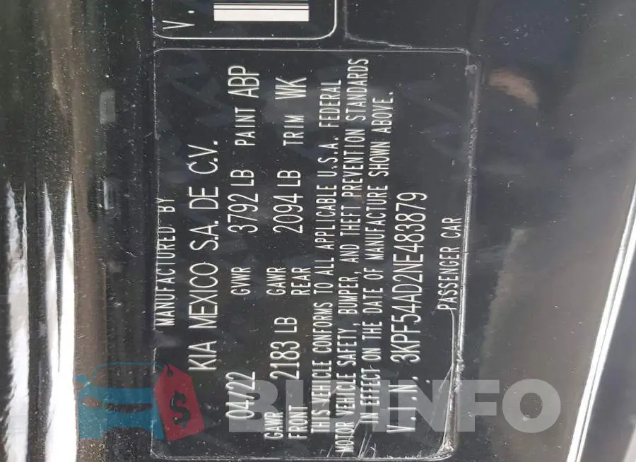 3KPF54AD2NE483879 Photo# 12