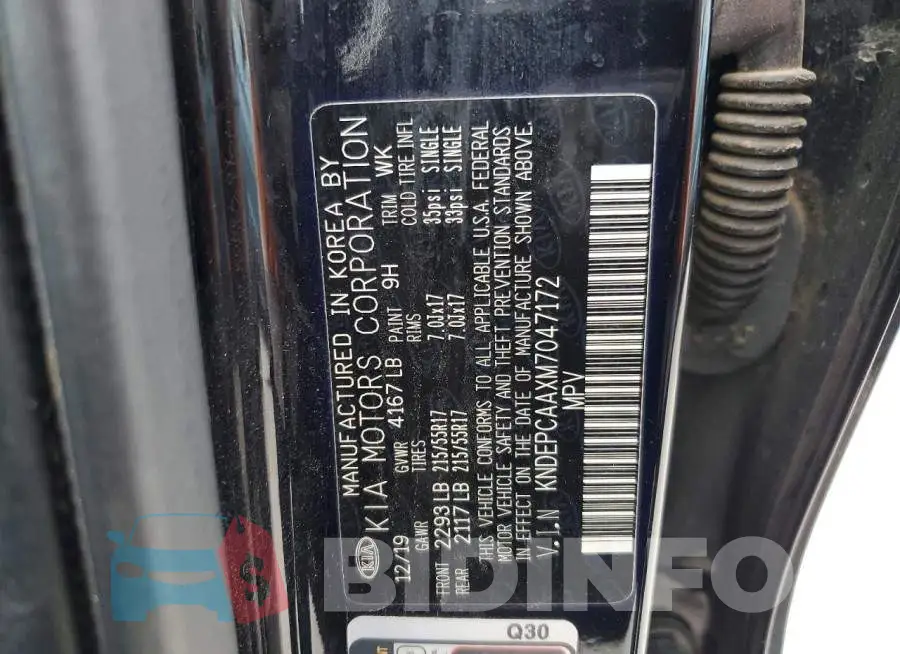 KNDEPCAAXM7047172 Photo# 13