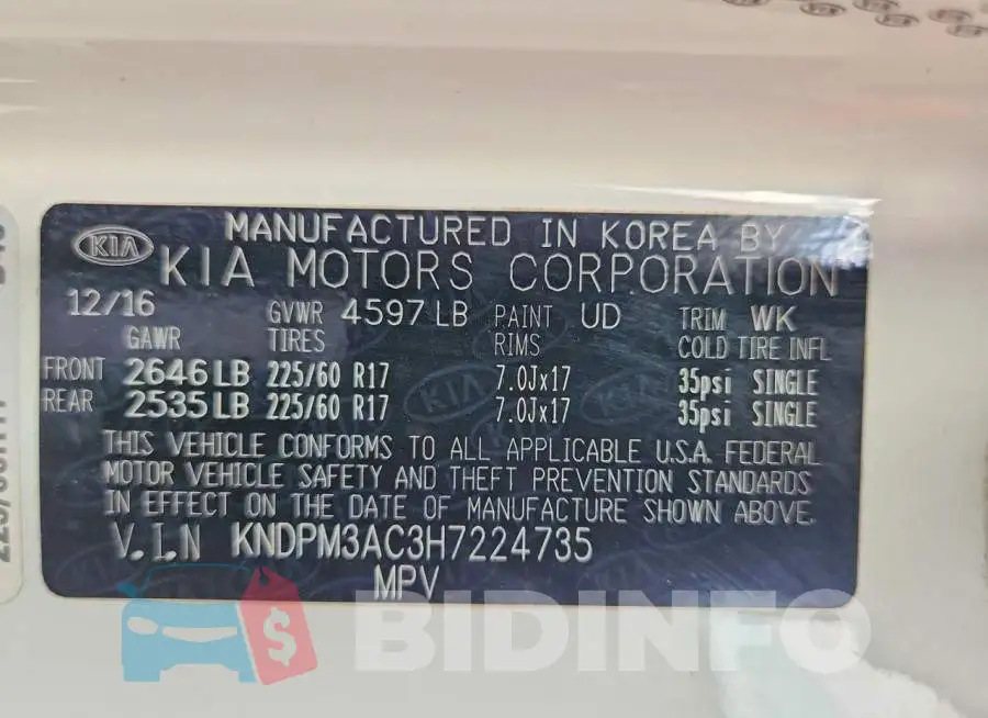 KNDPM3AC3H7224735 Photo# 13