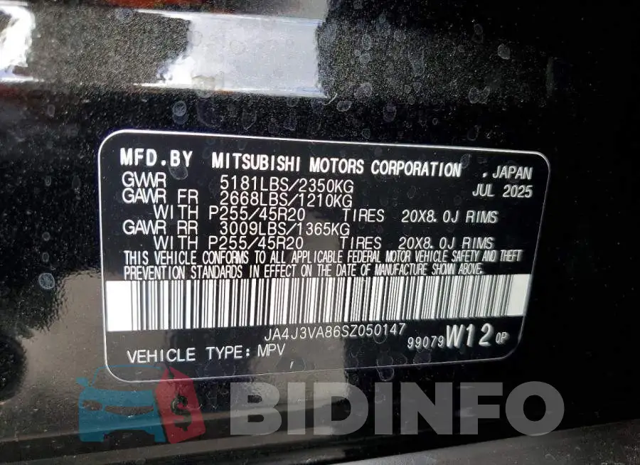 JA4J3VA86SZ050147 Photo# 14
