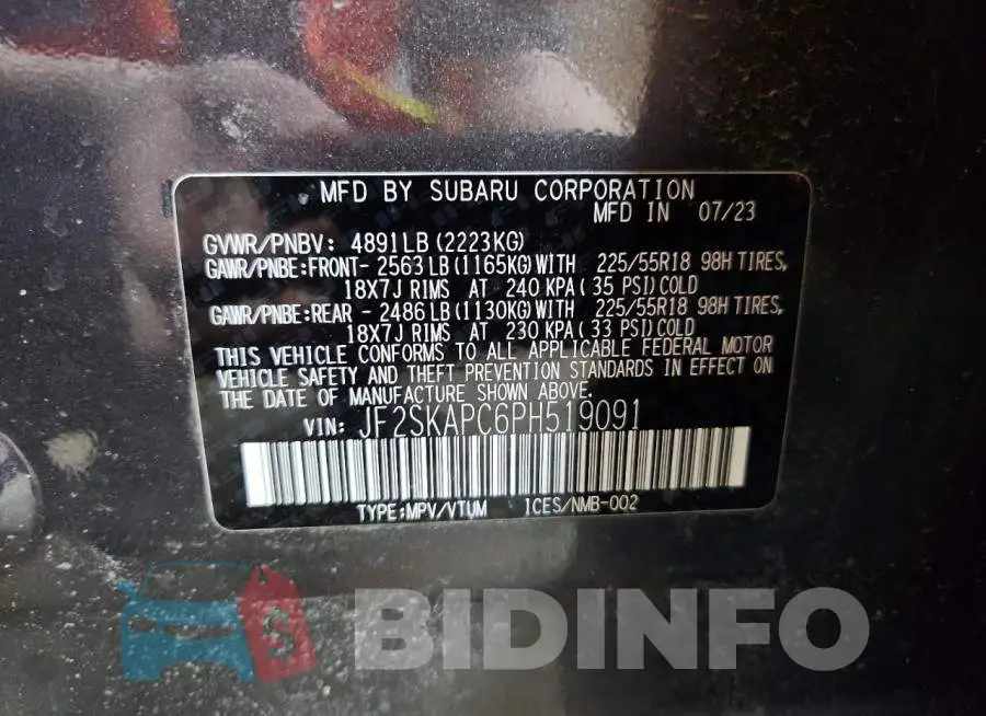 JF2SKAPC6PH519091 Photo# 12