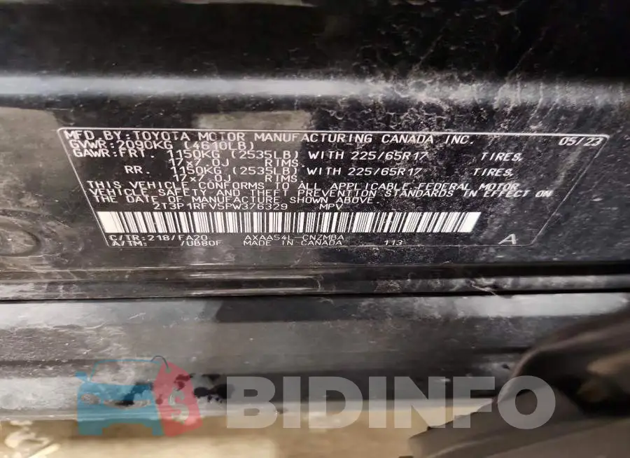 2T3P1RFV5PW376329 Photo# 13